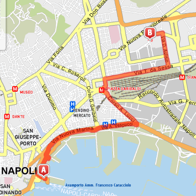 Mappa dalla Stazione Marittima